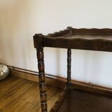 Wooden serving trolley