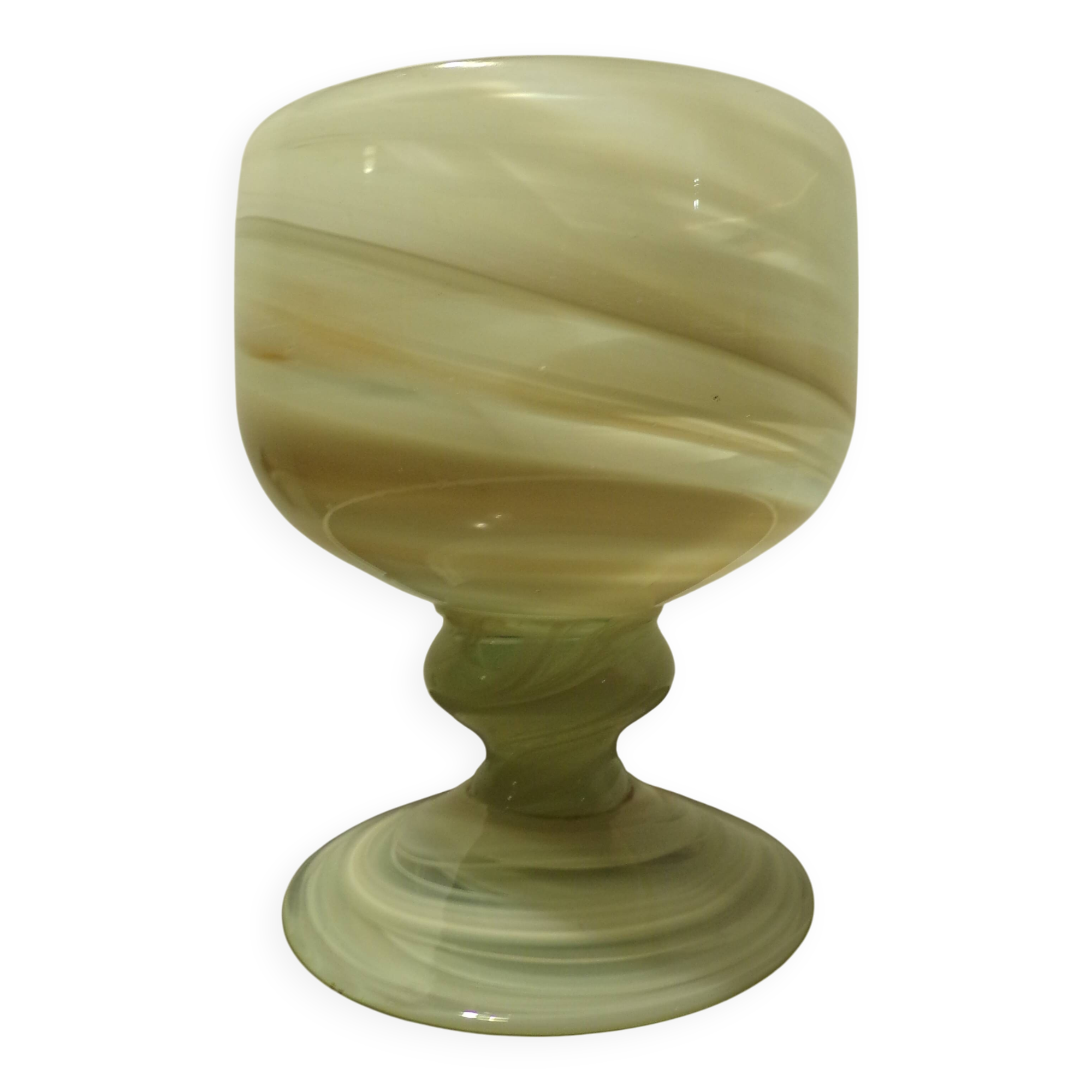 Old Moorish Vase in Marbled Glass by Bob le Gleis