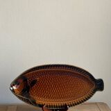 Plat poisson barbotine Sarreguemines 1970