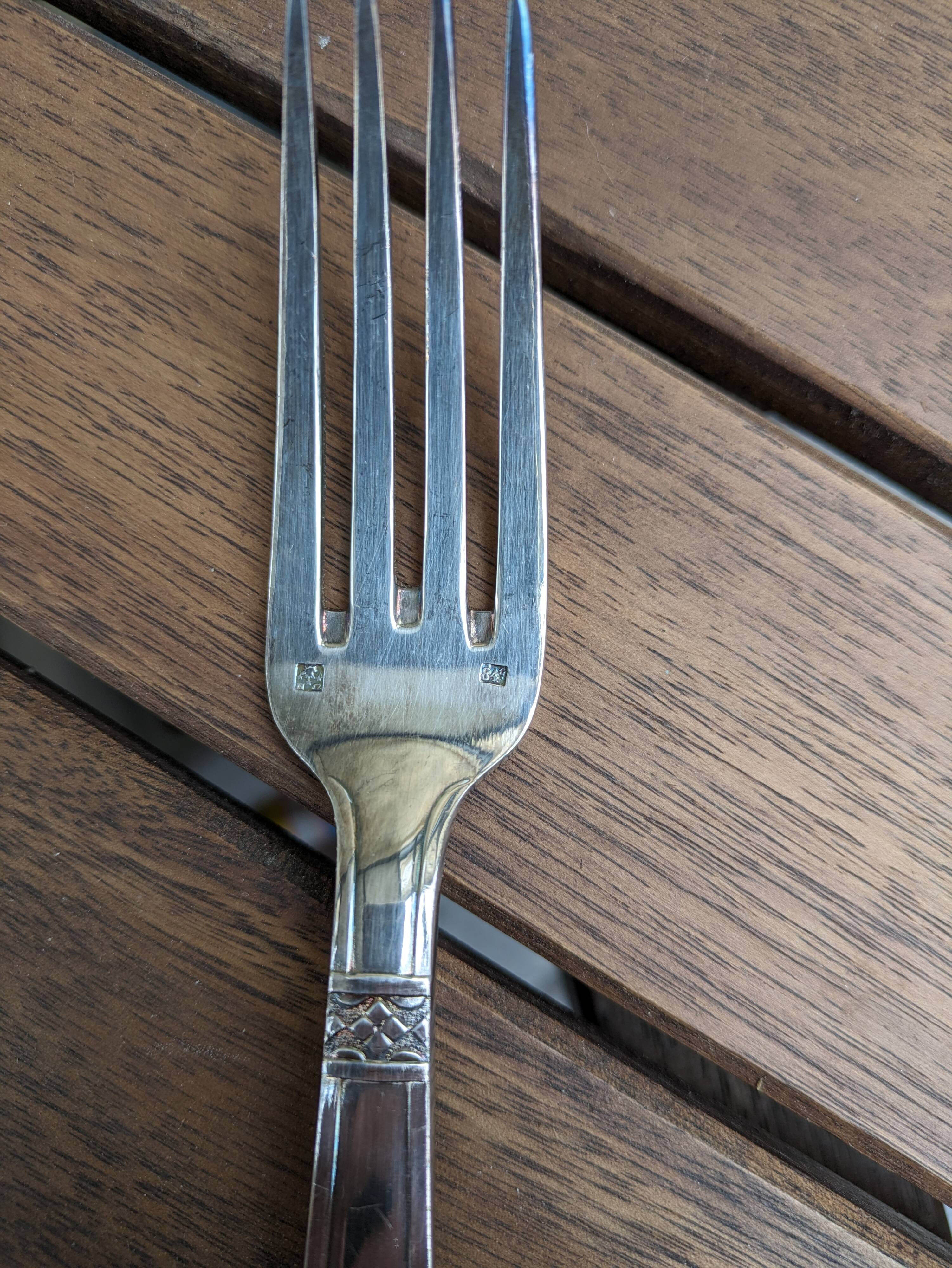 Silver plated cutlery set 84g Noel Collet hallmark