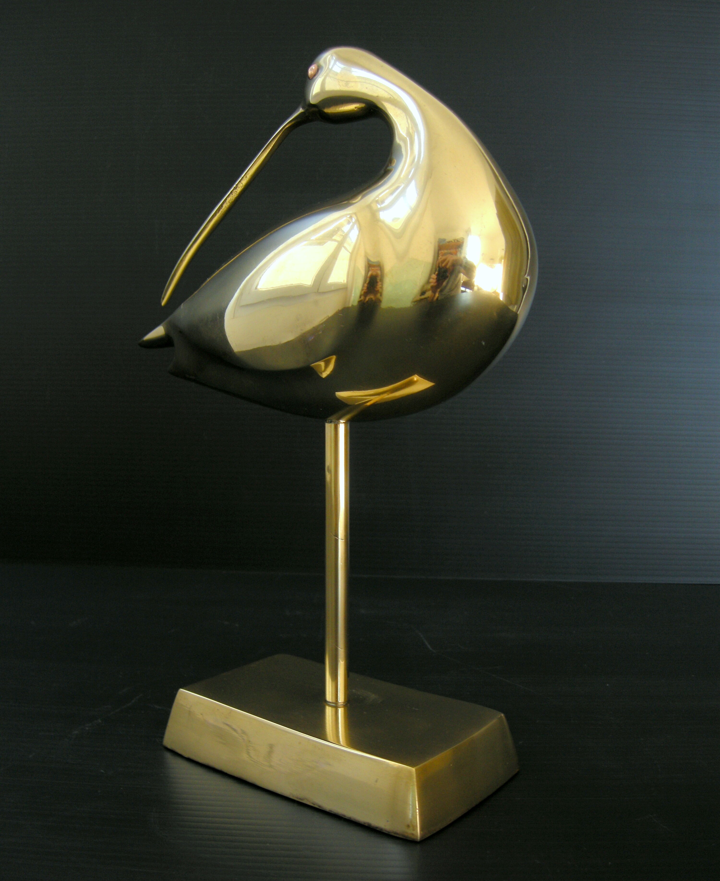Vintage decorative bird 1970 brass