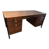 Pierre Paulin CM 223 desk, mahogany and chrome, Thonet edition, 1950