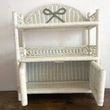 80s rattan shelf