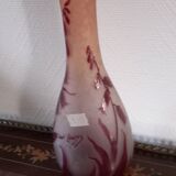 ruby series glass paste vase signed LEGRAS