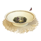 Compotier dish on porcelain piedouche mehun on yevre la gazelle retro