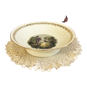Compotier dish on porcelain piedouche mehun on yevre la gazelle retro