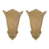 Barovier Toso large Murano glass wall lamp, Italy 1980s