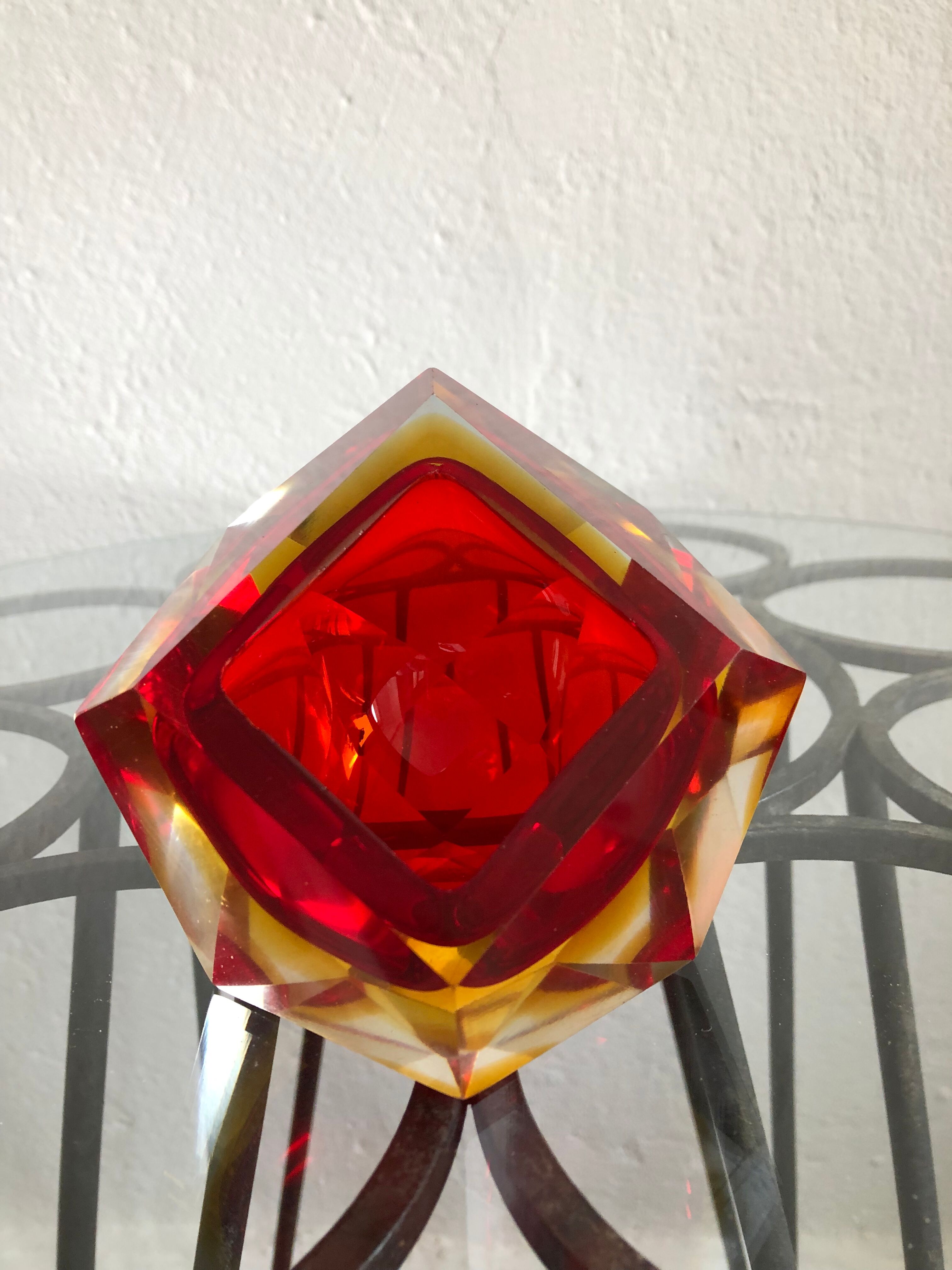 Empty vintage Murano glass pocket