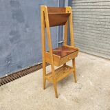 Étagère pied compas chêne 1950