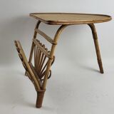 Rattan magazine door table