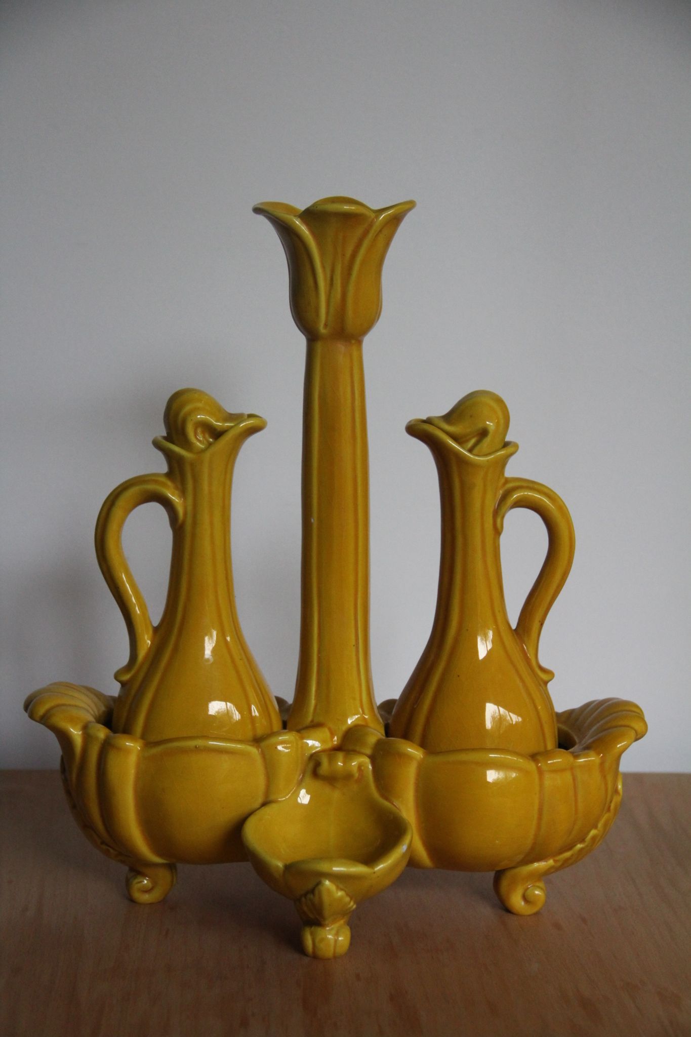 Servant oil and vinegar in earthenware Bassano Italy