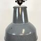 Large Grey Enamel Industrial Factory Lamp from Elektrosvit, 1960s