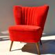Fauteuil rouge années 60