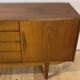 Teak sideboard with sliding doors, 1960s