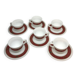 Small coffee cups with saucers