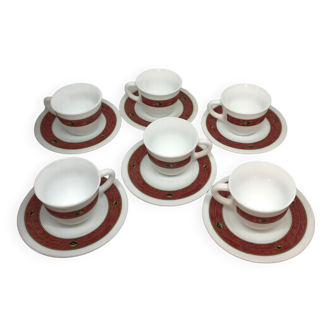 Small coffee cups with saucers