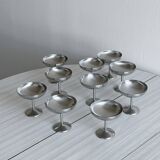 10 stainless steel footed bowls