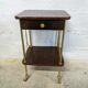 Vintage bedside table with wheels