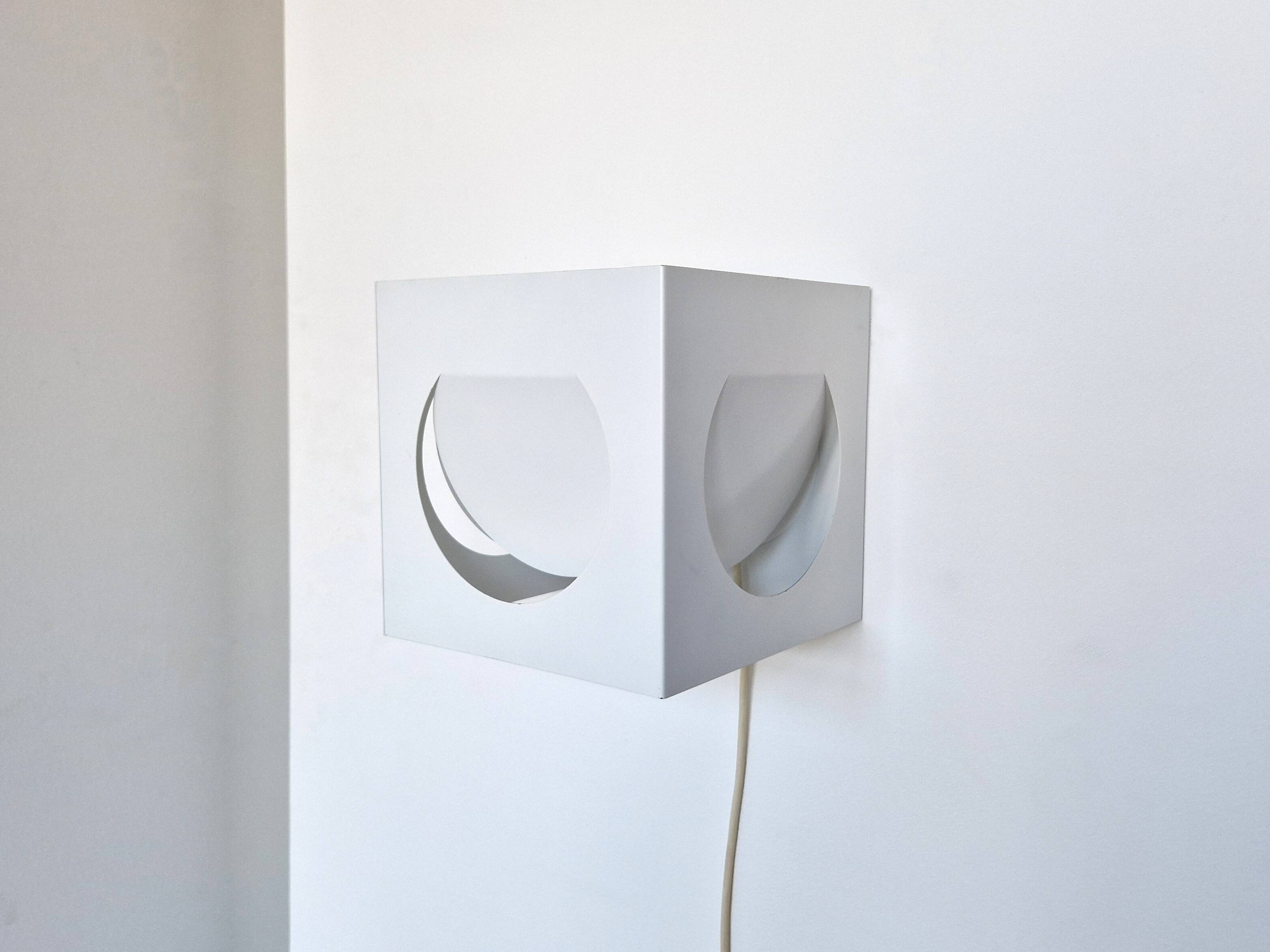 White metal wall sconce by Shogo Suzuki for Orno, Finland 1960's