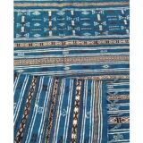 Kilim bleu fait main en pure laine - 215x125cm