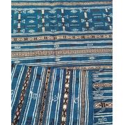 Kilim bleu fait main en pure laine - 215x125cm