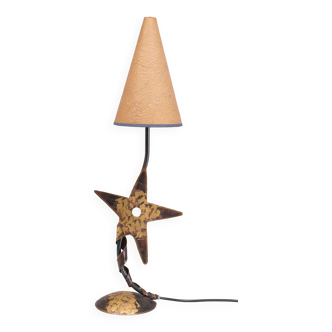 Robert Kostka handmade Star Table lamp 1980s France