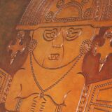 Inca design tooled leather armchair by Angel Pazmino, Ecuador 1970s