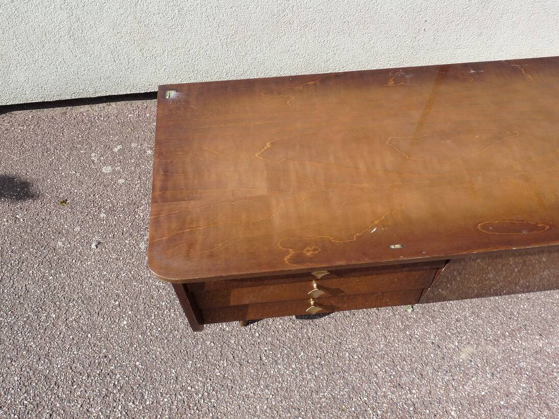 Small vintage sideboard + 2 bedside table - wood compass leg