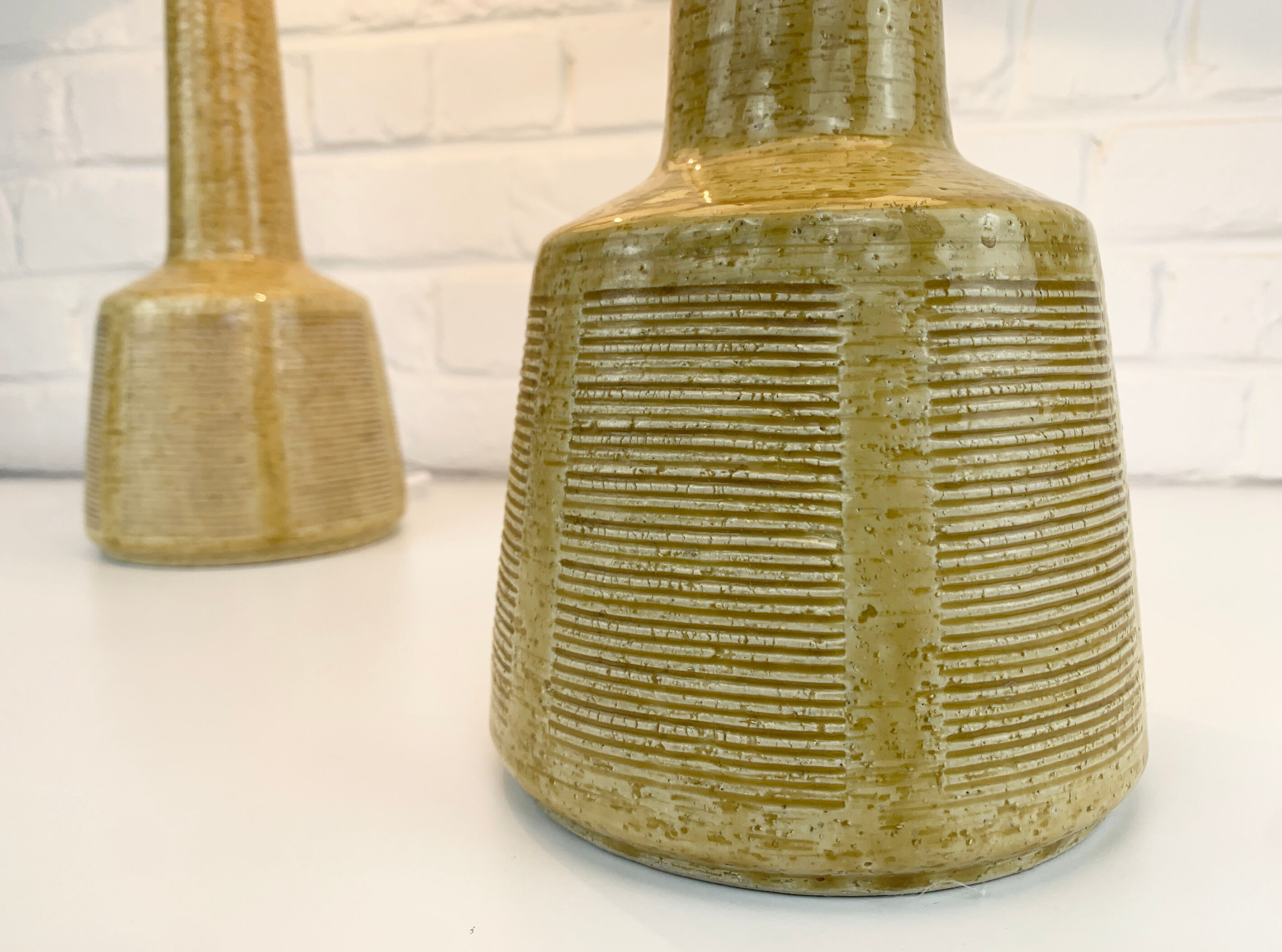 Pair of Ceramic Table Lamps Palshus, Denmark, design Esben Klint for Le Klint