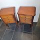 Pair of Louis XV style bedside tables in cherry wood