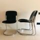 Black leather chair editions Cidue, Italy 70s