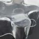 Grand vide-poche organique en verre transparent