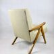 Fauteuil vintage beige boucle oak modèle b-310, années 1970