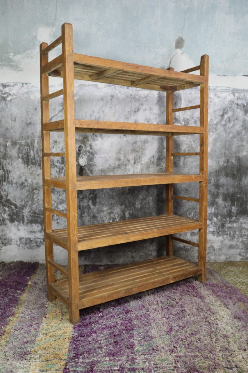 Shelf scale 5 shelves in natural wood