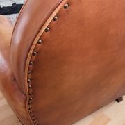 Tawny vintage leather club chair