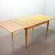 Large Extendable Solid Beech Wooden Dining Table Arno Lambrecht style 1950s