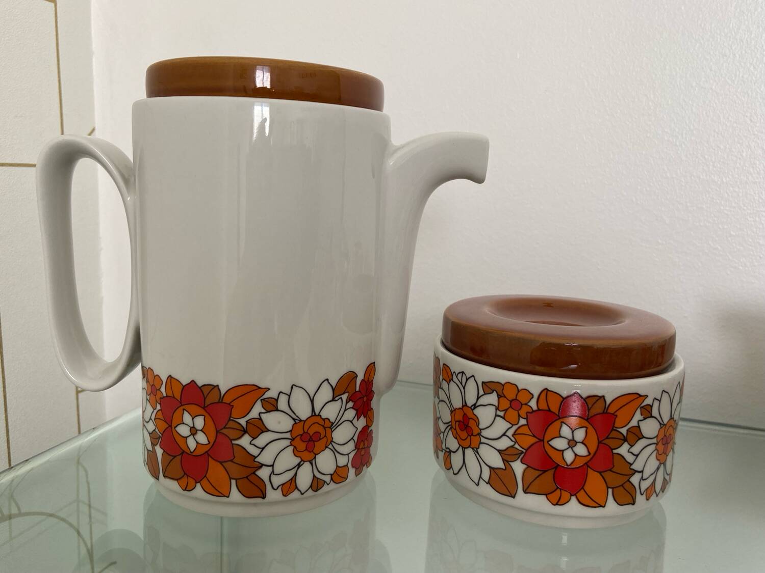 Vintage coffee set Tognana 6 cups coffee pot sugar bowl milk jug