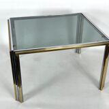 Mid-Century Modern chrome and brass side table, Romeo Rega style. 70s