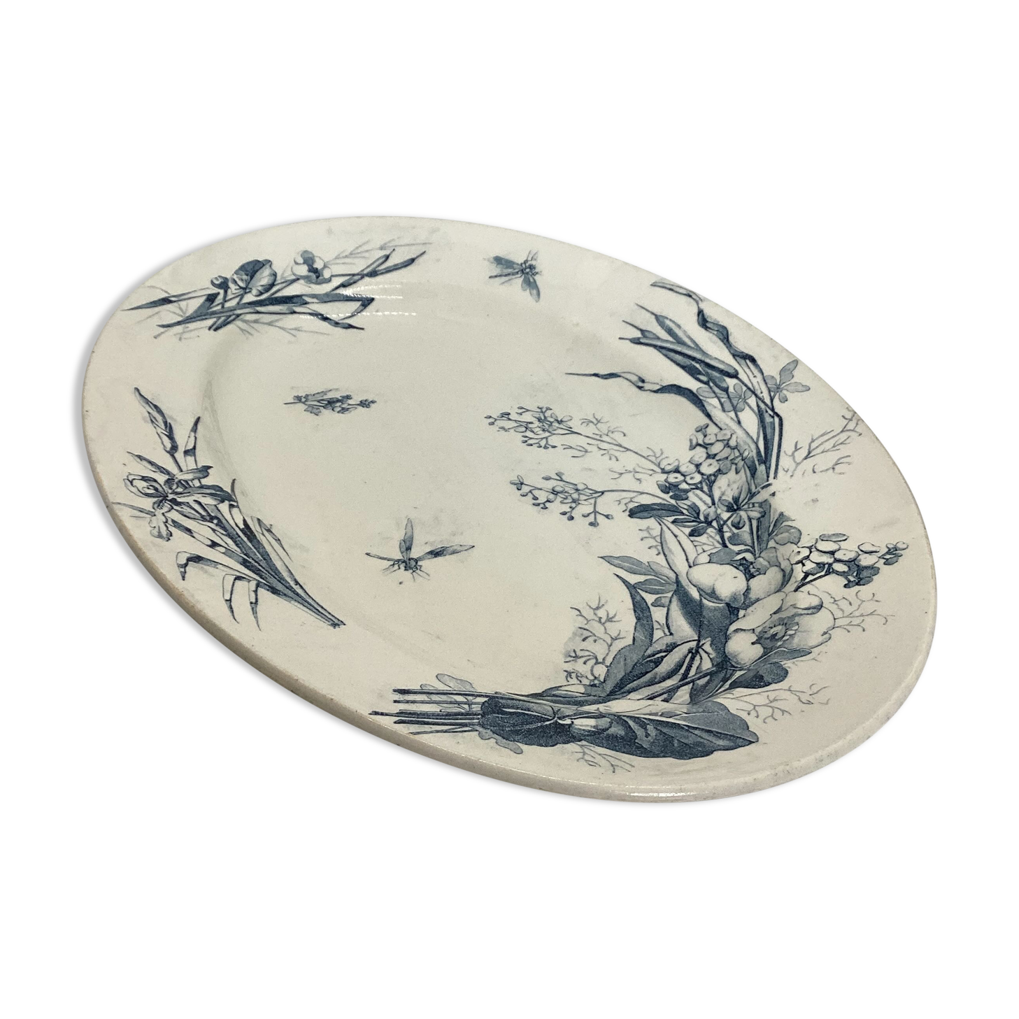 Oval flat terre de fer lunéville