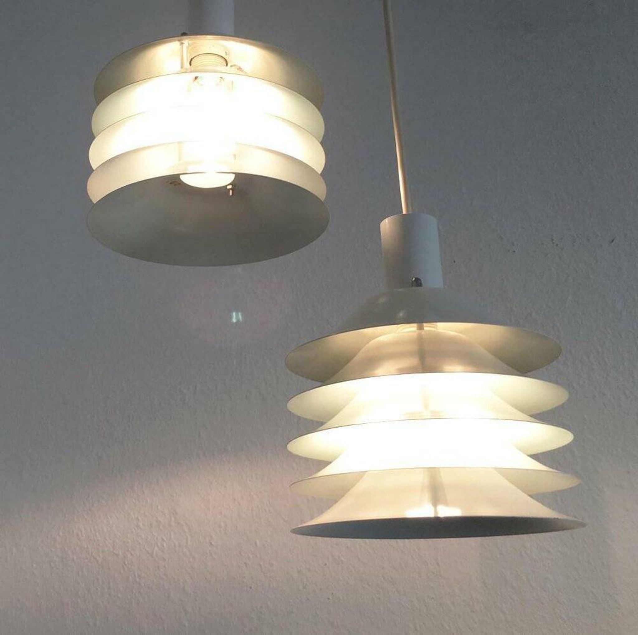 Danish mid-century lamellar suspensions by Lyfa, 1960s, set of 2.