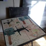 50s metal side table