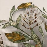 Large Florentine Tole Crystal Flushmount 1960’s