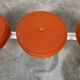 Trio bench seat orange white steel