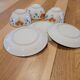 3 cups and saucers in fine porcelain