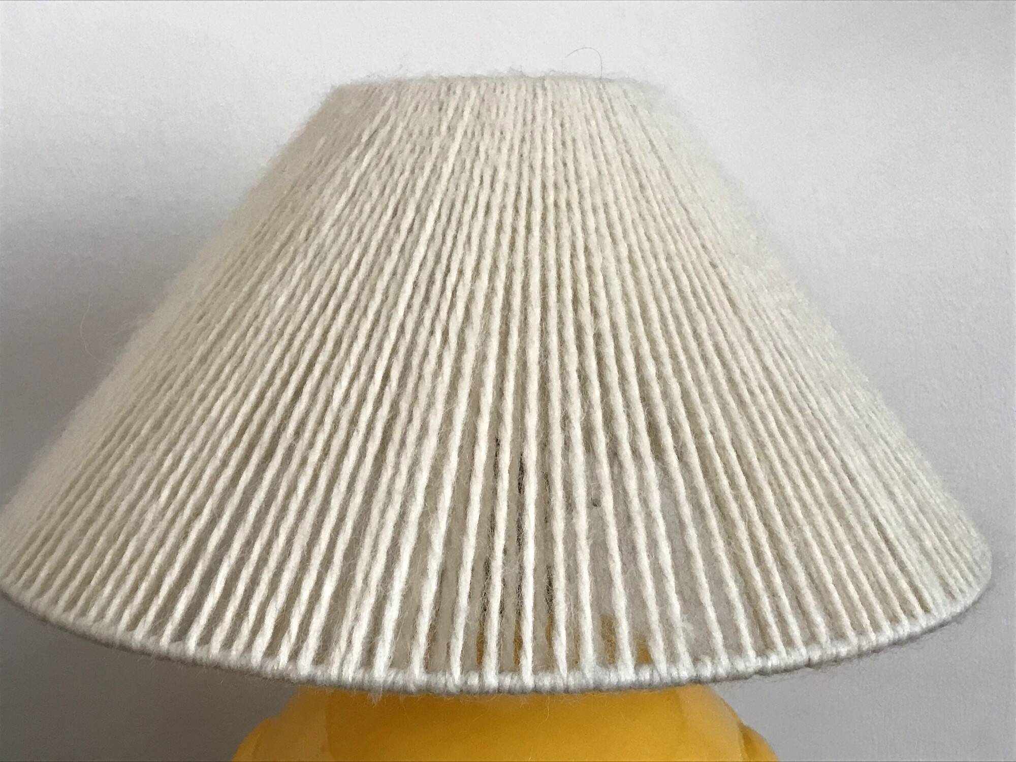 Vintage St Clément ceramic lamp with wool shade