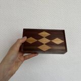 Empty pocket, Art Deco box in straw marquetry