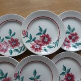 6 Sarreguemines dinner plates, Monceau pattern 200210
