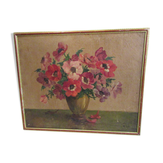 Toile bouquet de fleurs