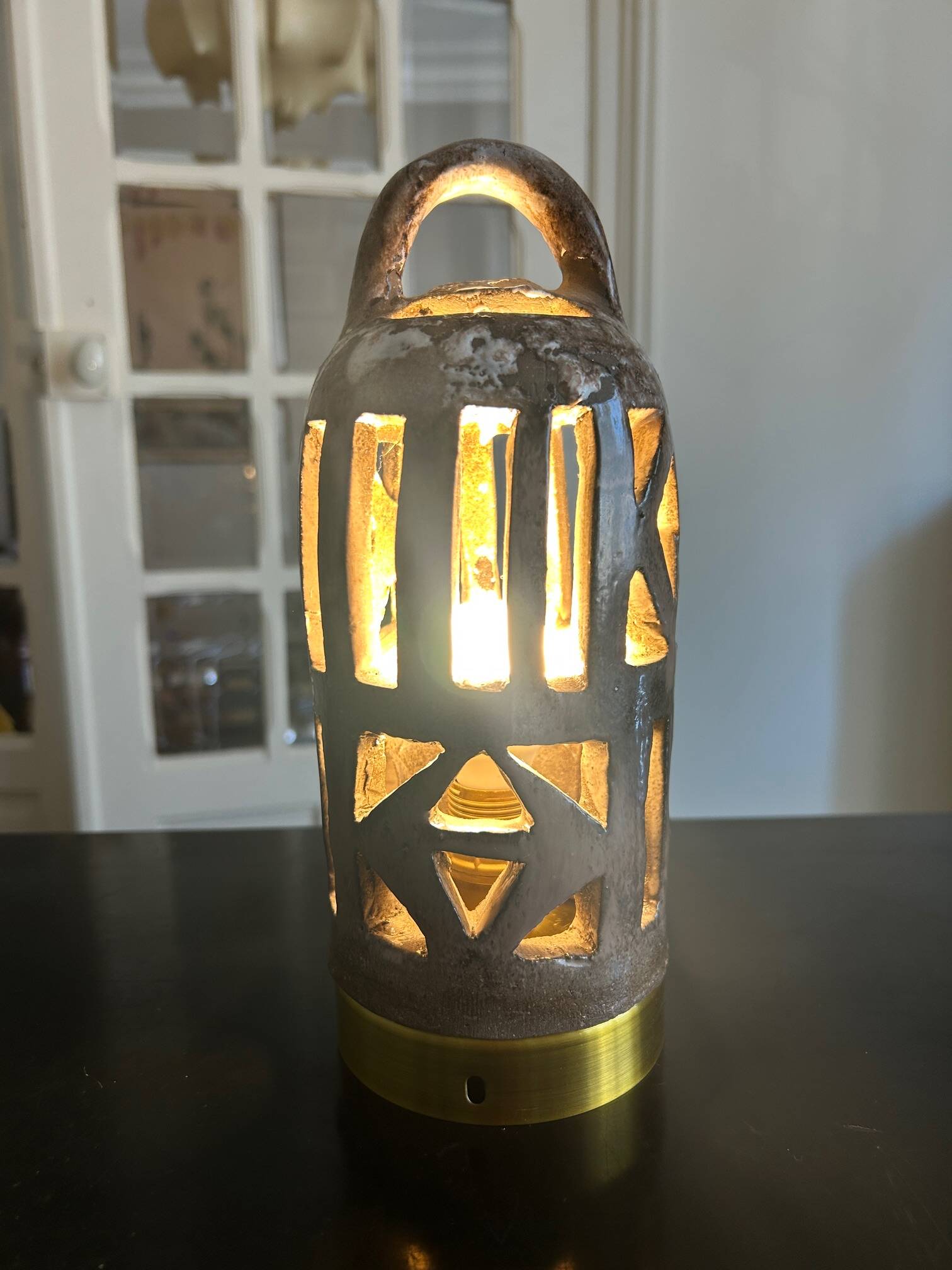 openwork ceramic lamp