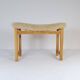 Modern Scandinavian stool in pine and sheepskin, Sweden, 1970s